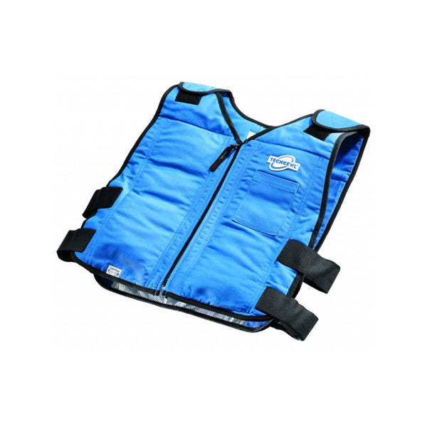 TECHKEWL™ Phase Change Cooling Vest, Style: Front Zipper - blue